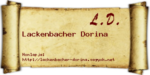 Lackenbacher Dorina névjegykártya